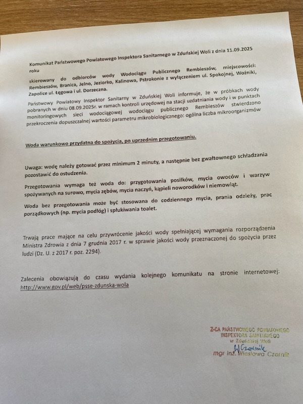 You are currently viewing Komunikat Państwowego Inspektora Sanitarnego w Zduńskiej Woli z 11.09.2025